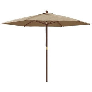 Houten tuinparasol 2,7 meter, Pure Home & Garden, Bois, taupe